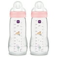 thumbnail image 2 of MAM Easy Active 11oz 2 Pack Bottle, Pink, 2 of 8