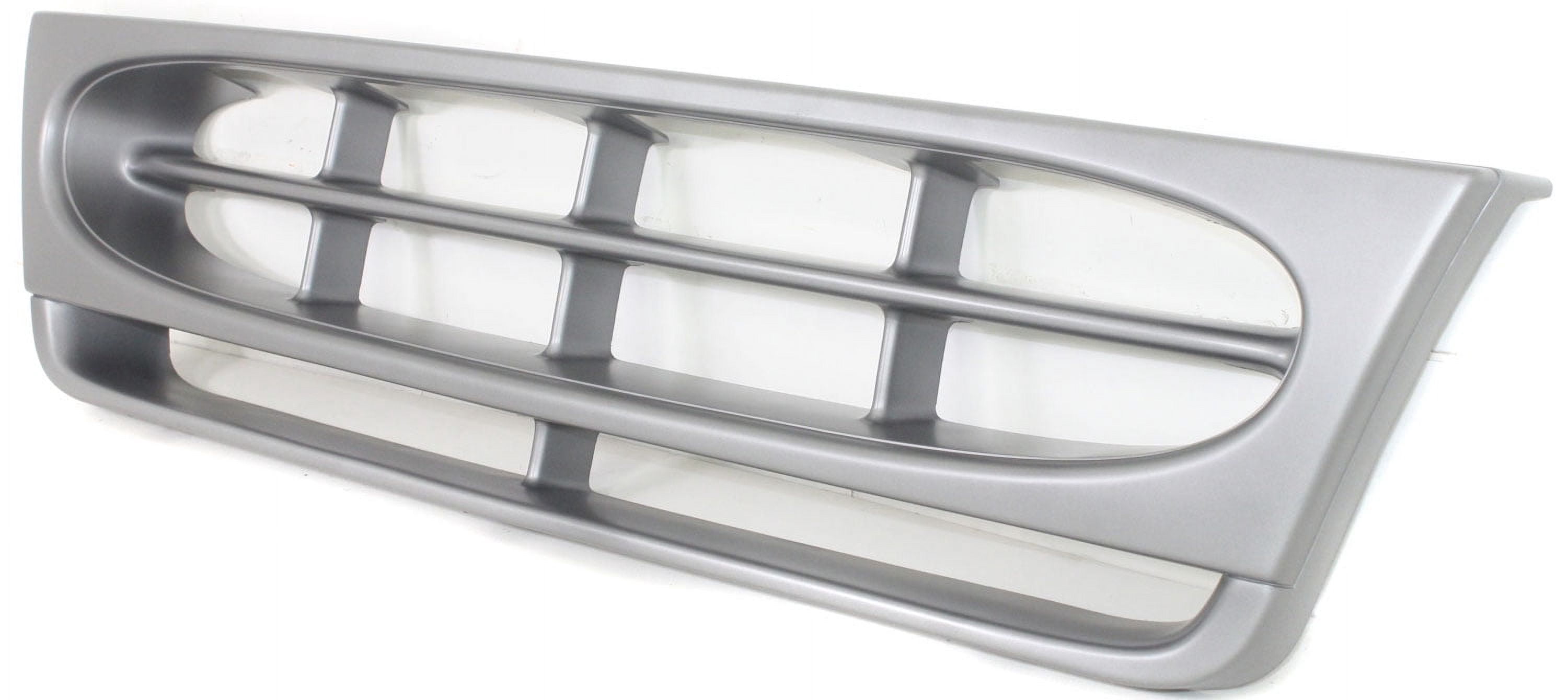 Grille Assembly Compatible With 2003-2004 Ford E-150 Club Wagon Painted Silver Shell and Insert