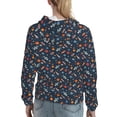 thumbnail image 7 of Lsque Spaceships And Stars In Outer Space Pattern Casual Women's Hoodie,Hooded Sweatshirt with Kangaroo Pocket,Pullover Hoodie with Eye-catching Drawstrings-X-Large, 7 of 7