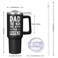 thumbnail image 2 of OBREWU Dad the Man the Myth the Legend Tumbler with Handle and Lid,40oz Dad the Man the Myth the Legend Double Wall Vacuum Insulated Tumbler, 2 of 7