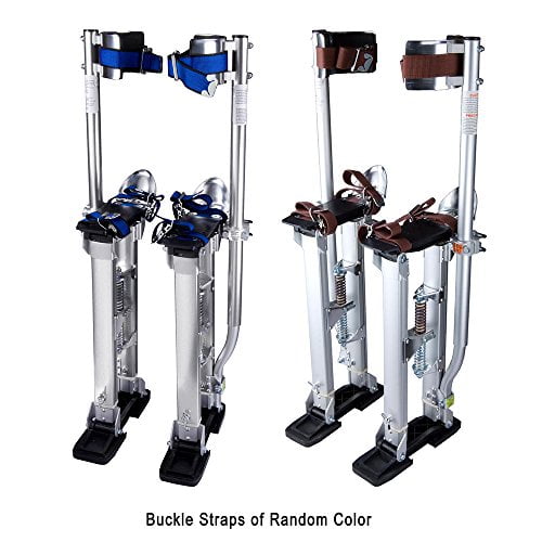 Yescom 24"-40" Professional Grade Adjustable Drywall Stilts Taping Paint Stilt Aluminum Silver