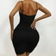 thumbnail image 3 of Vestido sexy sin mangas, plisado y ajustado, con tirantes finos, para fiesta o club, para mujer, 3 of 5