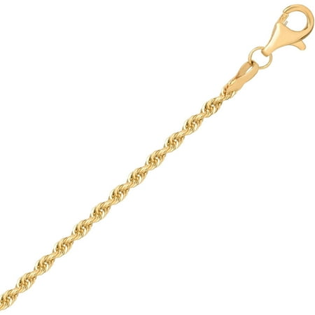 Indian Gold Jewelry - 10KT Yellow Gold 2.0mm Rope Chain, 20