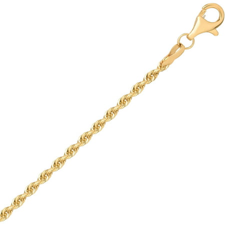 Simply Gold 10KT Yellow Gold 2.0mm Rope Chain, 20