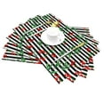 thumbnail image 2 of YFYANG Washable Heat-Resistant Placemats, 70% PVC/30% Polyester, Watercolor Floral Stripe Pattern Kitchen Table Mat, 12" x 18" 1 Pcs, 2 of 6