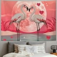 thumbnail image 2 of Orinice Pink Flamingo Tapestry, Hippie Wall Hanging Tapestry Aesthetic Birthday Holiday Party Art Wall Carpet for Living Room Bedroom Dorm Ceiling Decor,  50x40inch, 2 of 6
