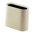 thumbnail image 3 of Esquirla Slim Trash Can Dustbin Garbage Can Rubbish Bin Waste Basket Simple Wastebasket Narrow Garbage Bin for Bedroom Kitchen Toilet Khaki, 3 of 8