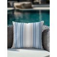 thumbnail image 4 of Outdoor Pillows Waterproof, Blue Gray Stripes Bedding Throw Pillows with Insert for Couch Sofa Bed, Contemporary Minimalist Abstract Lines 18x18 Inch Pillowcases Decorative Patio Pillow Set of 1, 4 of 8