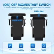 Nilight Horn Push Button Switch 12V (ON) Off Momentary Switches with Connector Wire Kit 1.54 x 0.83 Replacement for Toyota FJ Cruiser Fortuner Tacoma Highlander Tundra 4Runner Prado Land Cruiser