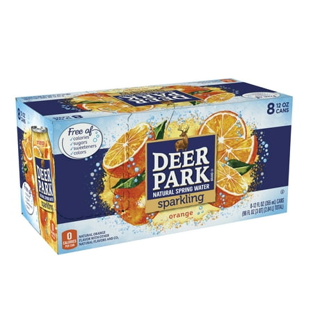 Deer Park Sparkling Water, Orange, 12 oz. Cans (Pack of 8) - Walmart.com