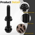 thumbnail image 3 of M6 x 45mm 10Pcs Phillips Flanged Hex Bolts with Nuts, Flat & Lock Washers, Black, 3 of 6