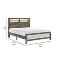 thumbnail image 5 of Ruthe Low Profile Queen Panel Bed with Built-In Lights- Ash Gray Wood, 5 of 6