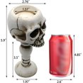 thumbnail image 2 of Candelabro de calavera - Candelabro de mesa con forma de cabeza de esqueleto de calavera, estilo retro espeluznante, para mesa, para decoración de hogar, oficina, bar, fiesta, cementerio, 2 of 5