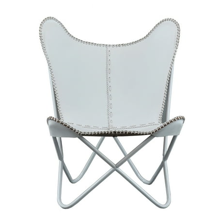 White Leather Erfly Chair