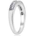 thumbnail image 2 of Pompeii 1/2ct Diamond Princess Cut Wedding Ring 10k White Gold (H/I,I1-I2), 2 of 4