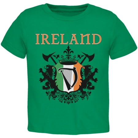 

St. Patricks Day - Heraldic Irish Harp Kelly Toddler T-Shirt - 2T