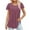 005 Purple, variant on Fanxing Women's Button Up V Neck Shirts Trendy Pleated Tunic Blouses Solid Short Seeve Tees Summer Tops Hot Pink,M