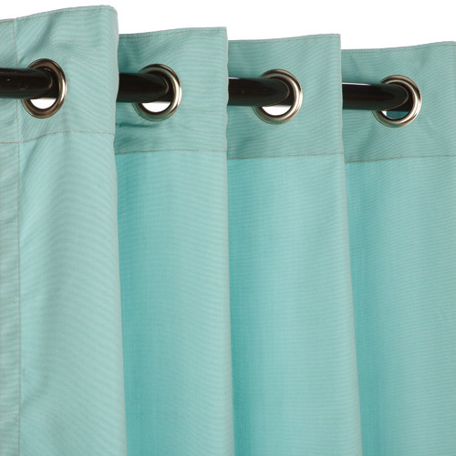 Sunbrella Spectrum Eggshell Outdoor Curtain with Nickel Plated Grommets 50 in. x 96 in. - image 3 of 6