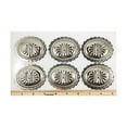 thumbnail image 2 of Conchos 2 3/4" Big Oval Classic Western Bright Nickel 6 pieces #50065, 2 of 2