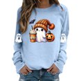thumbnail image 2 of Cute Ghost Halloween Sweatshirts for Women 2025 Crewneck Ghost Coffee Pumpkin Graphic Sweatshirt Pullover Tops, 2 of 5