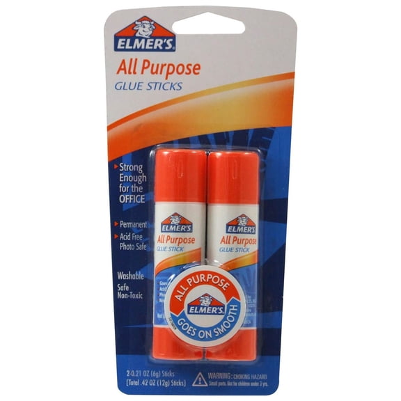 Elmer's All Purpose Glue Sticks Washable 6 Grams 2 Count