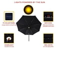 thumbnail image 4 of FLAME&SHADE 9 ft Solar Powered Outdoor Market Patio Table Umbrella with LED Lights and Tilt, Black, 4 of 7