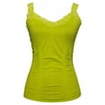 thumbnail image 1 of Womens Lace Trim Camisoles - Spring Bud (SUNNY LIME), 1 of 2