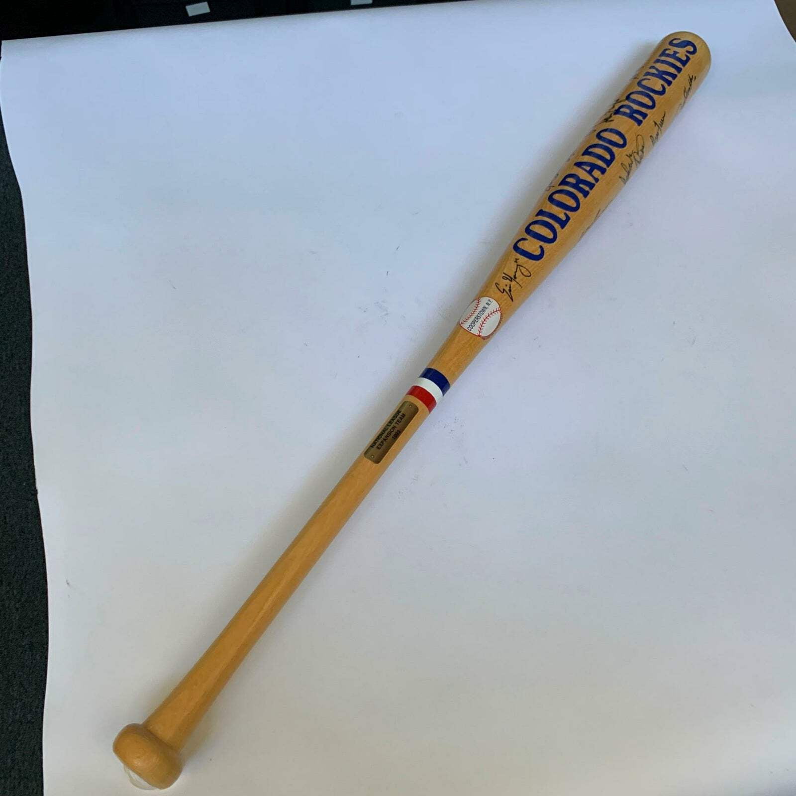 1993 Colorado Rockies Inaugural Season Team Signed Baseball Bat JSA COA