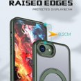 thumbnail image 5 of For iPhone 16e Case Compatible with MagSafe TPU+Acrylic Kickstand Phone Cover-Green, 5 of 5