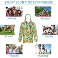 thumbnail image 5 of Lsque Tangerine Patten Youth Hoodie Sweatshirt Pullover with Kangaroo Pocket Boys and Girls Hoodie Warm Hoodie for Kids-Small, 5 of 6
