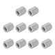 thumbnail image 4 of Kit de 10 tuercas de acoplamiento hexagonales de acero inoxidable 304 anticorrosivas M10 para pernos y espárragos., 4 of 14
