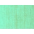 thumbnail image 1 of Ahgly Company Machine Washable Indoor Rectangle Solid Turquoise Blue Modern Area Rugs, 4' x 6', 1 of 4