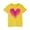 Yellow, variant on Kaemgyyd Toddler Girls Cotton Shirt Casual Solid Plain Crew Neck Short Sleeve Tees Casual Trendy Heart Tees 3-10 Years