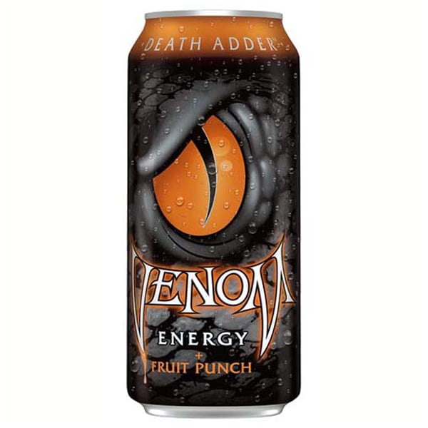 Venom Death Adder Fruit Punch Energy Drink 16 oz Cans * 24 Walmart