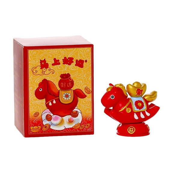 Horse Shaped Ornaments,Horse Figure,Rotating Desk Figure,Year of the Horse Decoration for Chinese New Year 2026 For Home, Office, Shop, School, Apartment, Dorm, Entrance, Living Room, Bedroom (A)