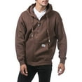 thumbnail image 4 of Pro Club Men's Heavyweight Full Zip Fleece Hoodie, Brown, 3X-Large, 4 of 6