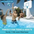 thumbnail image 3 of Dunn-Rite PoolSport Swimming Pool Basketball Hoop w/Ball, Base, & 13.5 Inch Stainless Steel Rim for Adults & Kids, 3 of 8