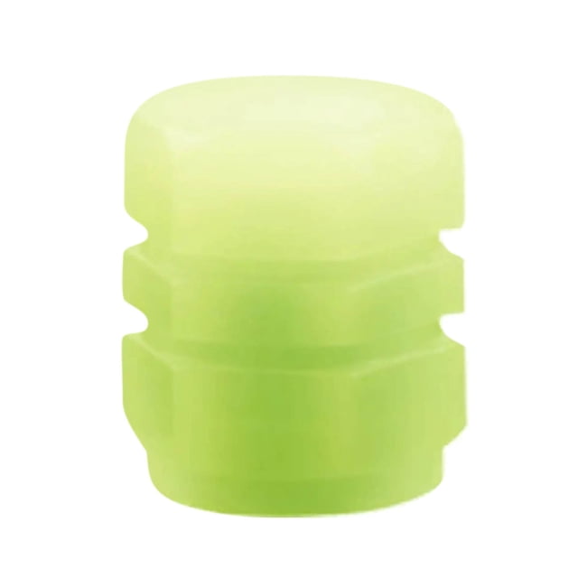 Green Car Tire Valve Stem Caps Glow In The Dark 12 Pieces Set Universal Fit For Most Vehicles Rubber Abs Material Green