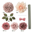 thumbnail image 3 of Rosas Artificiales Decoración Fiesta De Boda Flor Color Coral Claro, 3 of 5
