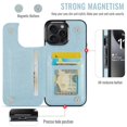 thumbnail image 3 of For iPhone 11 Pro Max Wallet Case with Card Holder, PU Faux Leather Kickstand Card Slots Case, Double Magnetic Clasp and Durable Shockproof Cover, 3 of 8