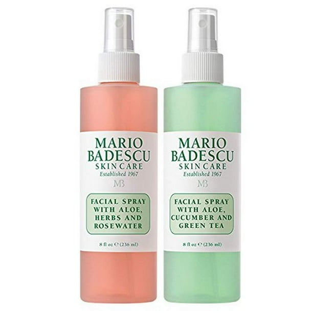 Spray facial Mario Badescu con aloe, agua de rosas y pepino, 240 ml x 2