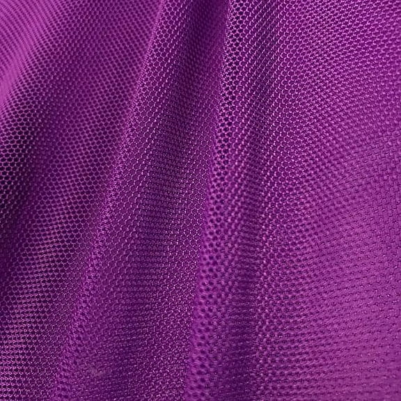 Solid Power Mesh Fabric Nylon Spandex 60" Wide Stretch Sold BTY Many Colors (Violet, 1 Yard)