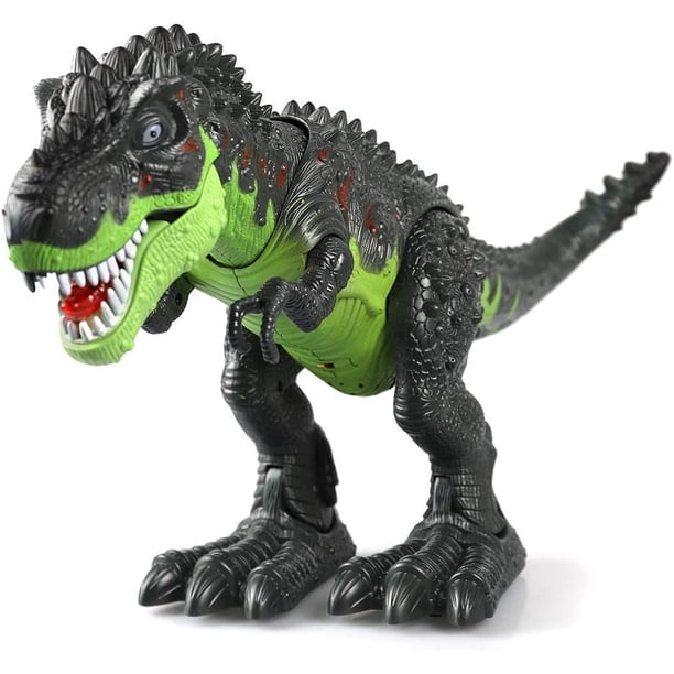 Sunrad Juguete Dinosaurio T-Rex Con Mando A Distancia – Recargable, Luces, Sonidos Y Spray, Para Niños De 3 A 8 Años