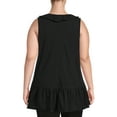 thumbnail image 3 of Terra & Sky Women’s Plus Size Ruffled V-Neck Tank Top, 3 of 6
