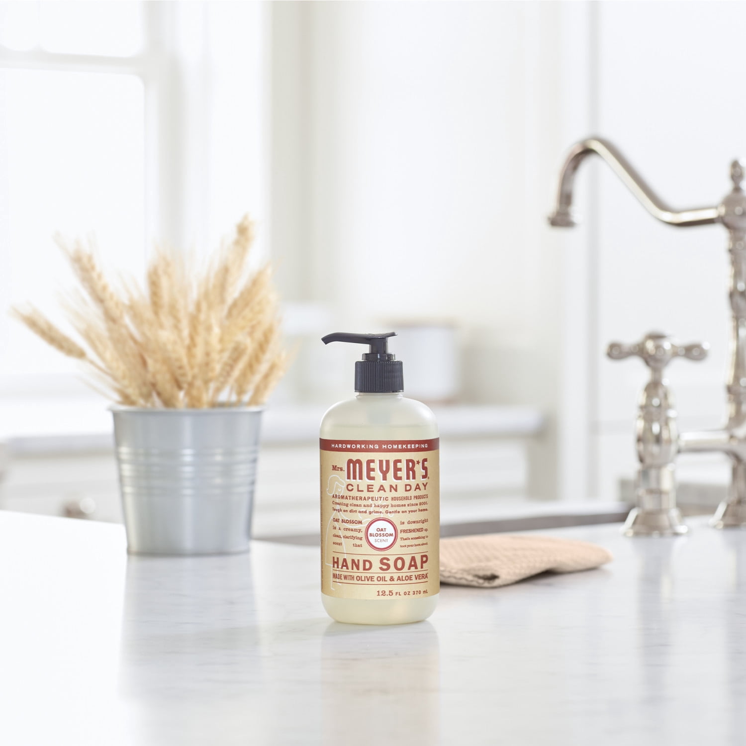 (2 pack) Mrs. Meyer's Clean Day Liquid Hand Soap, Oat Blossom Scent, 12.5 Ounce Bottle