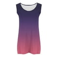 thumbnail image 6 of Felirenzacia Long Tank Tops For Plus Size Women Gradient Tank-Neck Basic Casual Flowy Summer Sleeveless T-Shirt Basic Tank Tops For Big and Tall Women,Purple,L, 6 of 6