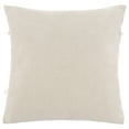 thumbnail image 3 of SAFAVIEH Gurti 18" x 18" Farmhouse Plush Pillow, White/Beige, 3 of 3