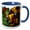 Blue/White, variant on 3drose, Colorful Trio, Venice at Carnival Time, Italy, 15oz Two-tone Blue Mug