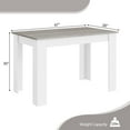 thumbnail image 3 of Costway Dining Table 47 Inch Kitchen Dining Table Rectangular for Small Space Dark Gray, 3 of 9