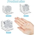 thumbnail image 2 of 170Pcs 3Styles Clear Plastic Cubes Transparent Gem Blocks Square Faux Ice Cubes, 2 of 9